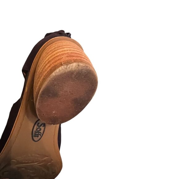 Sofft Women's Sky Navy Carleigh Bootie Size 10M Back Zippers 2"  Stacked Heel - Picture 15 of 16